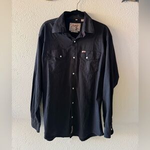 RAFTER C MEN'S BLACK PRINT WESTERN SHIRT